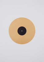 gold record geometrics modern simple art round black gold singer home design art