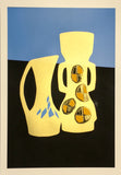 blue and black gold Vase fine art screenprint 