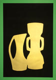 gold green and black Vase fine art screenprint 