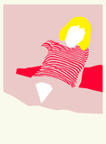 pink red yellow white woman sex screenprint adult